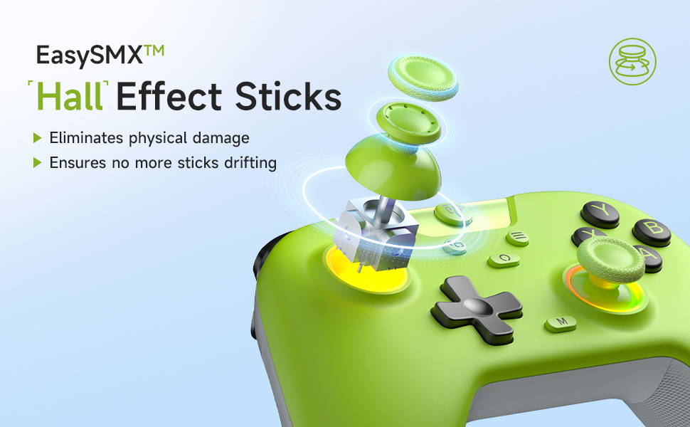 EasySMX X05 PC Switch Steam Deck iOS Android Gaming Controller with Hall Effect Joysticks EasySMX